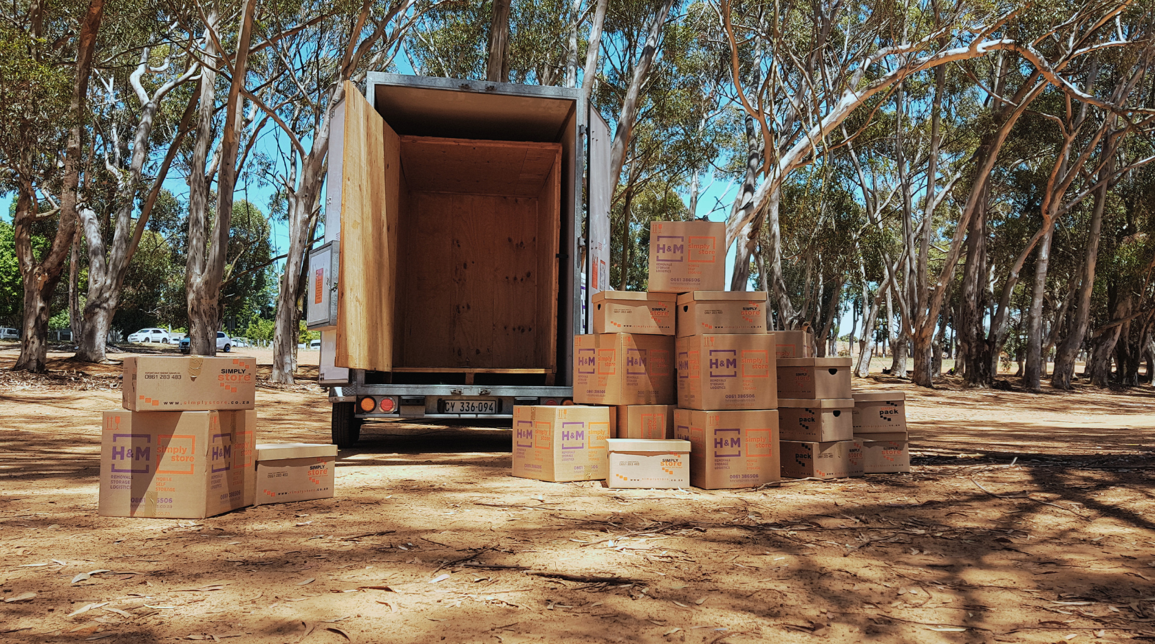 A Simply Store mobile storage crate delivered to a driveway
